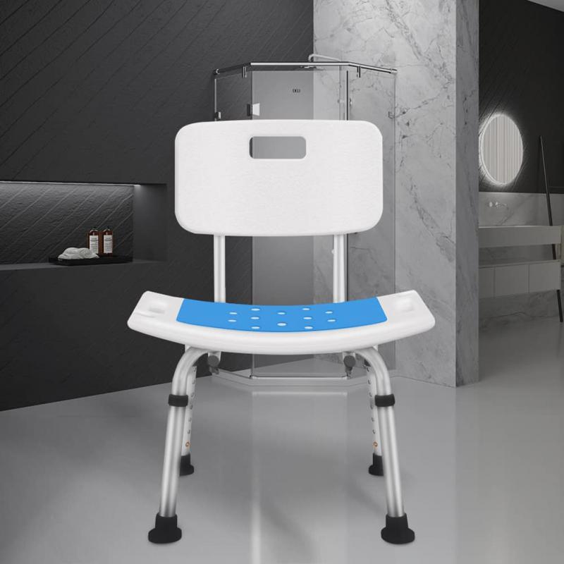 Asiento de ayuda para baño y ducha, silla sin respaldo, altura ajustable, asiento de inodoro antideslizante, Hogar para discapacitados, adultos y niños mayores: Default Title