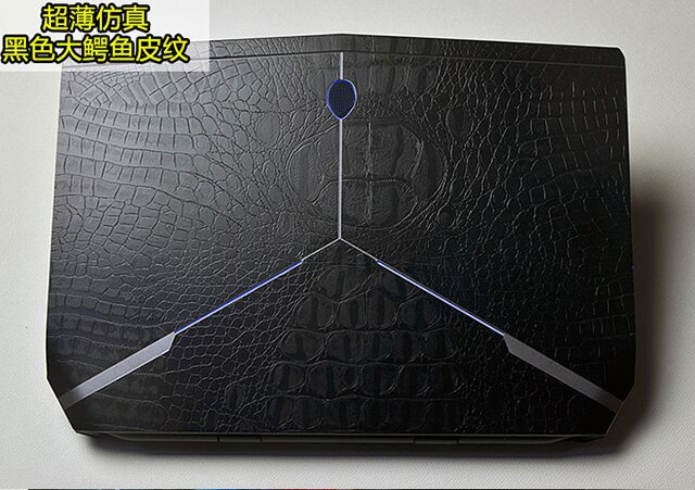 KH Laptop koolstofvezel Lederen Skin Sticker Cover voor Alienware 11 M11X R3 R2 ANW11 ALW11 11.6-inch: Black Crocodile