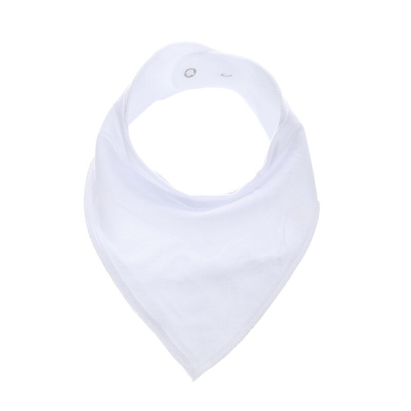 1 Pc Katoen Slabbers Burp Doeken Solid Baby Babador Bandana Bib Sjaal Met Verstelbare Snaps Baby Accessoires: White