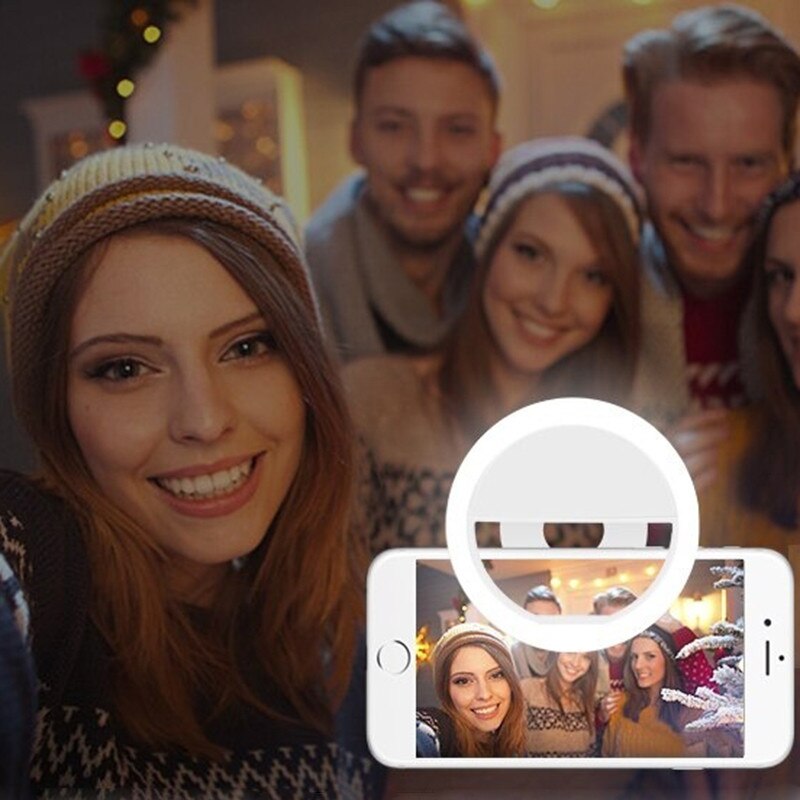 Anillo de luz LED con Clip para teléfono móvil, anillo de luz portátil para Selfie, para teléfono móvil