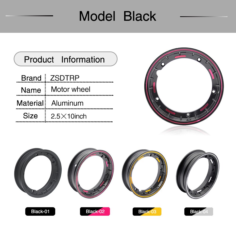 ZSDTRP, llantas para ruedas de motocicleta para lentegio Vespa PX LML T5 PX125 150 200 T5 ET3 10 pulgadas con tuerca, válvula de Oring y de inflado de carreras