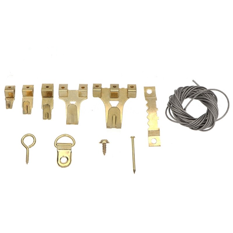 250Pc Picture Hanging Kit Sawtooth Hanger Screws Wall Mounted Picture Frame Hook