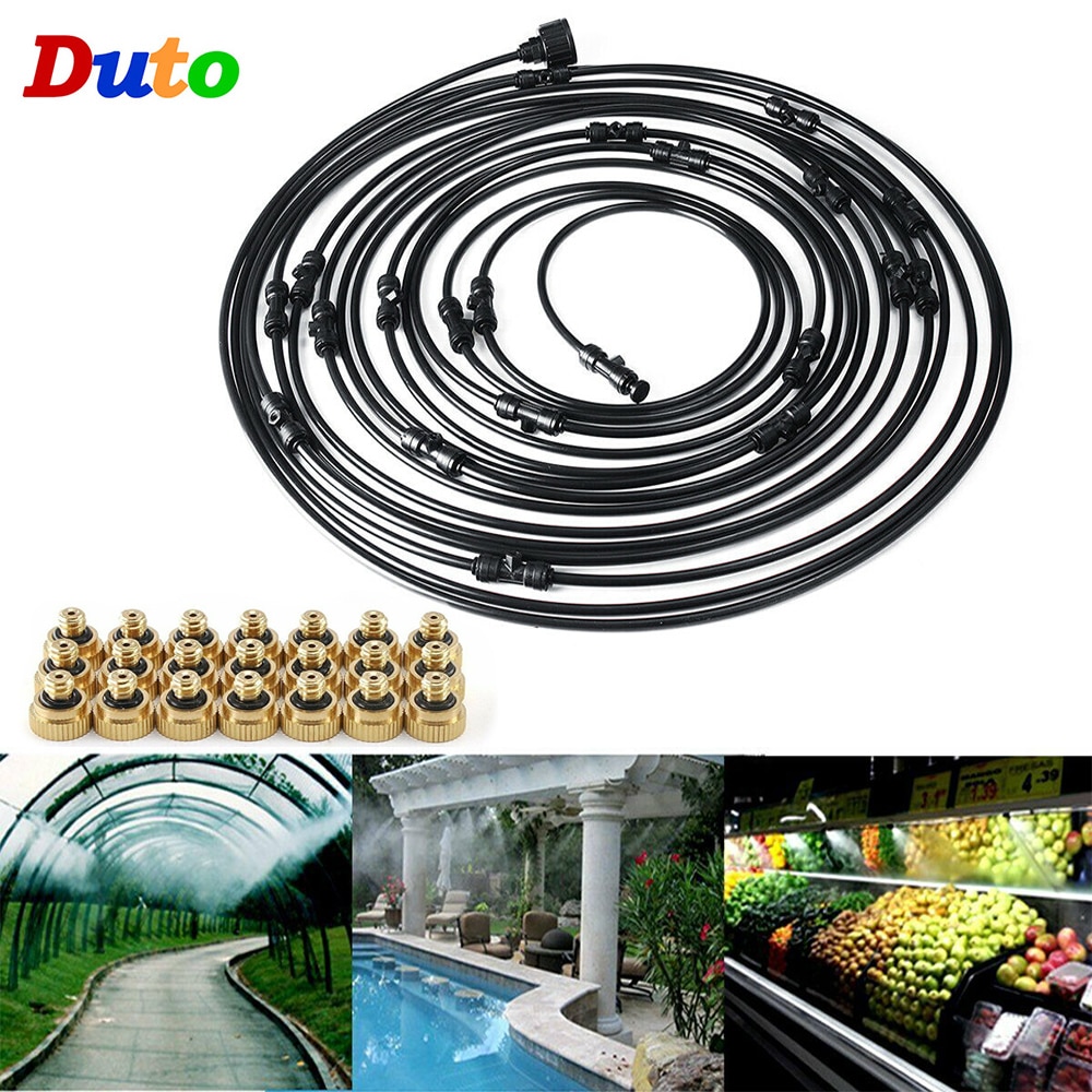 6/9/12/15/18m Outdoor misting Cooling system Patio Misting System Fan Cooler Water Mist Gardenhouse Spray fog misting system