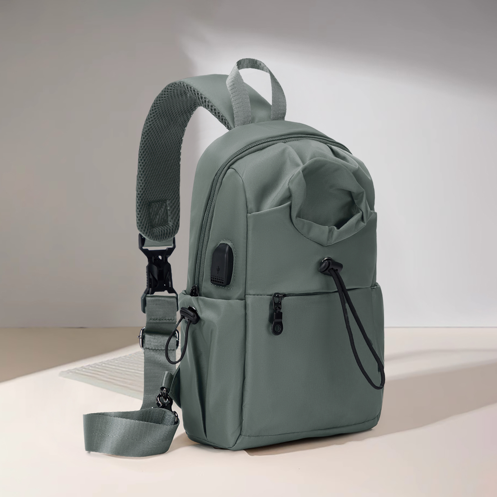 Ryanair Backpack 40x20x25 Cabin Bag Travel Backpack for Men Women Hand Luggage, Anti-Theft Crossbody Bag Chest Sling Backpack: SKY BLUE