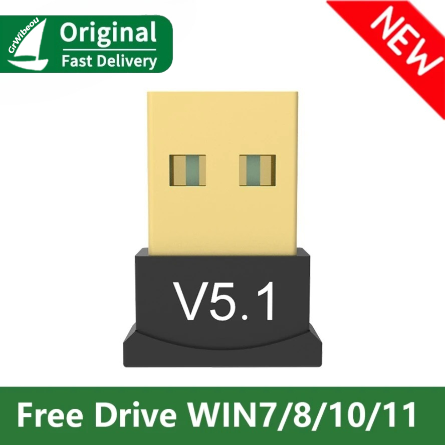 Wireless Bluetooth 5.3 Adapter USB Bluetooth 5.0 Dongle Adapter for PC Laptop Wireless Speaker Audio Receiver USB Transmitter: Beige