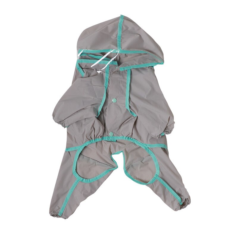 Chihuahua Dog Raincoat waterproof for small bulldog dogs clothes costume Jacket Puppy pet clothes Jumpsuit hoodies with pocket: Gray / XXL