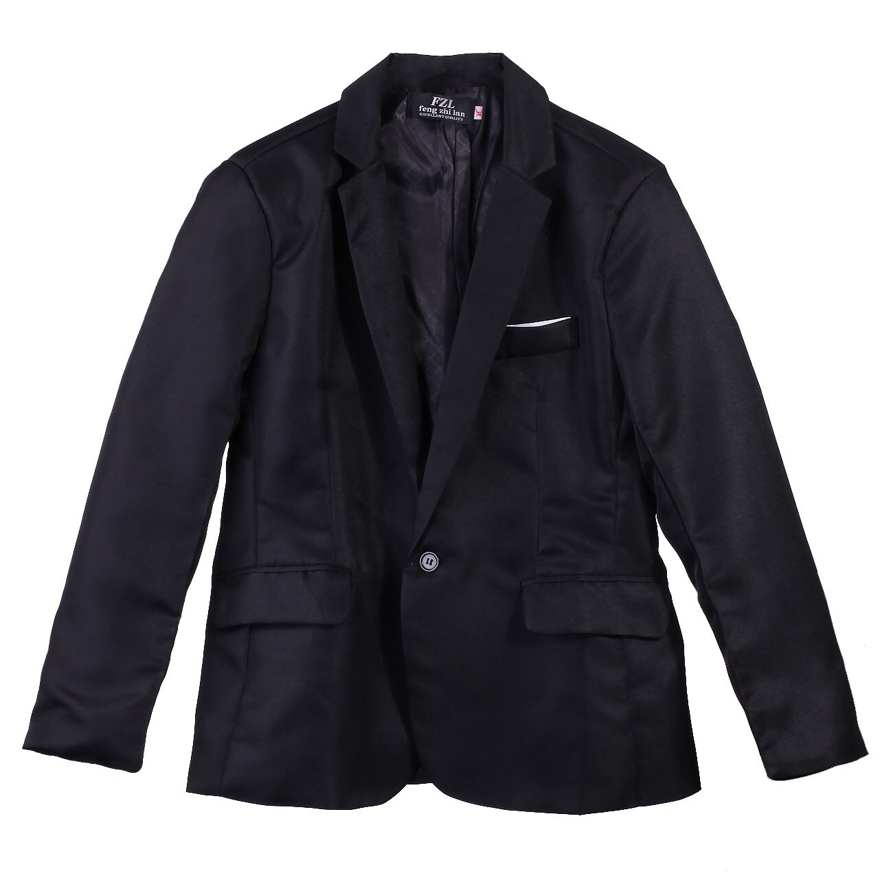 Stilig herre smart casual blazer slim fitness formell dress med én knapp klassiske mannlige vårsommerfrakktopper m -3xl: Svart / Xxl
