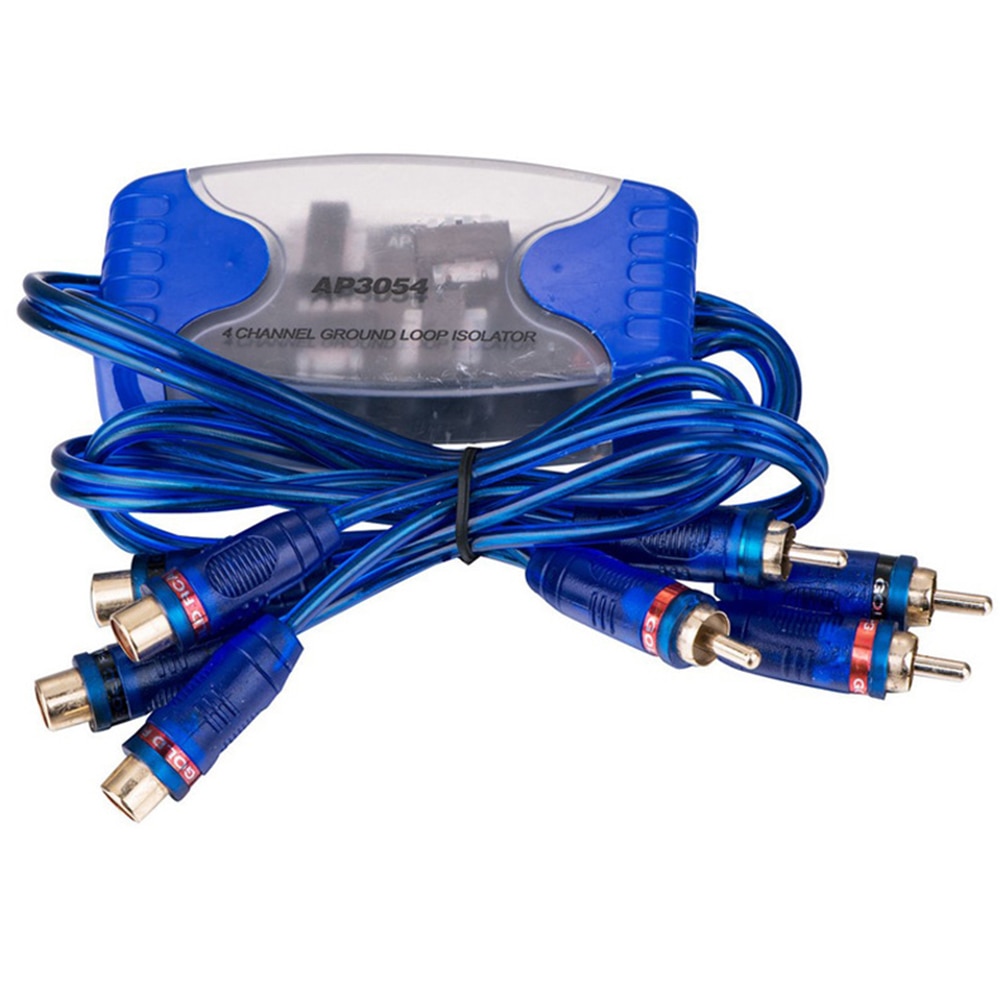 Ground Loop Noise Isolator for Car Audio System Home Stereo with 9cm x 4.5cm x 2.2cm Audio Cable Noise Cancelling