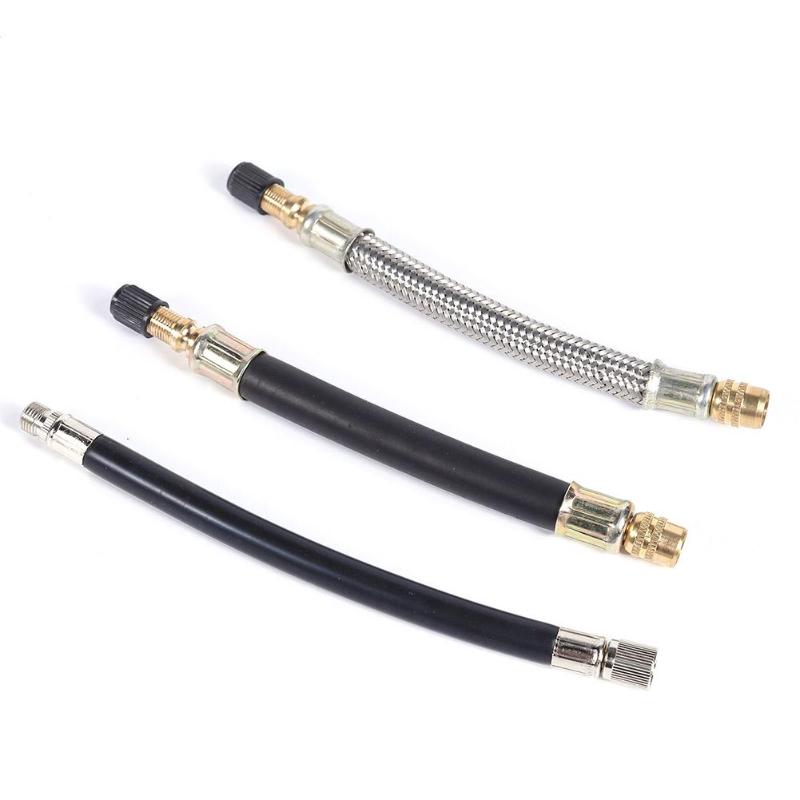 Bicycle Universal Inflatable Extension Tube for M365 Electric Scooter Tool Copper + Rubber 15 16cm Nozzle Scooter Valve Adapter