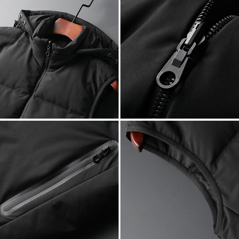 Gilet d'automne et d'hiver à capuche pour jeune homme, beau, coréen, , Double face, pour étudiant