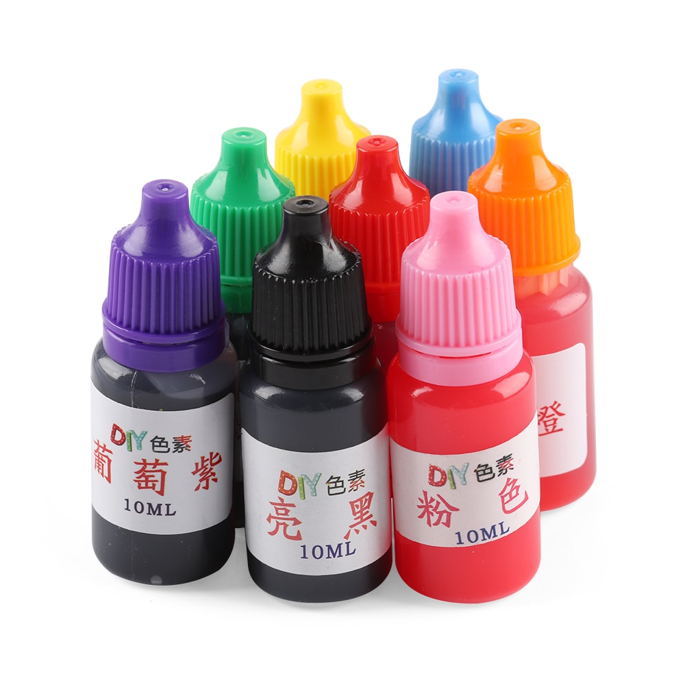 10ml farvede farvestoffer farverige sæbefarve harpikspigment epoxyfarvestof gør-det-selv-husholdningssmykker fremstilling af kunsthåndværk