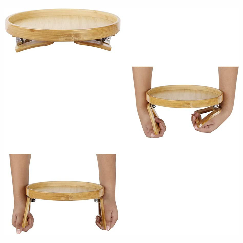 Shamrock Home Tavolino Da Divano Con Clip - 2 Pezzi, Nero, Portatile E Pieghevole Per Braccioli Largi (fino A 35,6 Cm)
