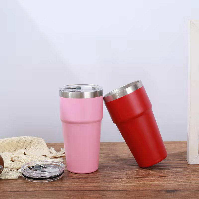 16oz Stackable Cup Travel Tumbler Stainless Steel Mug Ice Termo Double Wall Insulated Coffee Termo Caneca Termica Water bottle