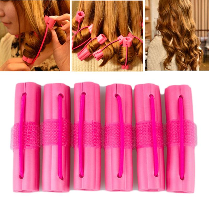 6Pcs /lot Hair Rollers Special flower-shaped soft sponge stick for hair curling at night Hair Care & Styling