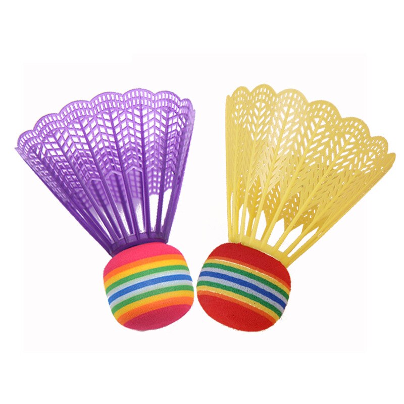 Bolas de bádminton con cabeza de EVA para niños, bolas de nailon superfuertes transparentes para interiores y exteriores, 10 Uds. En paquete