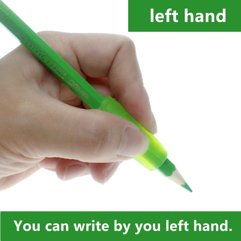 1 zestaw długopis uchwyt robić trzymania ołówka specjalne dla lewa ręka również robić prawa ręka dzieci dzieci szkoła biurowe miękkie silikonowe pomoc pisma odręcznego