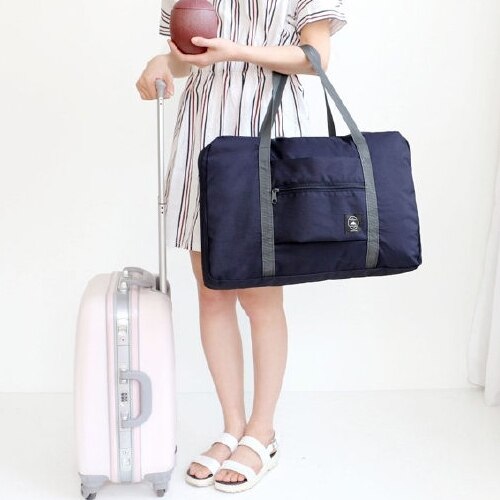 Opvouwbare Reistas Plunjezak Reizen Organizer Weekend Tassen Draagbare Koffers En Grote Travel Pouch: Navy Blue