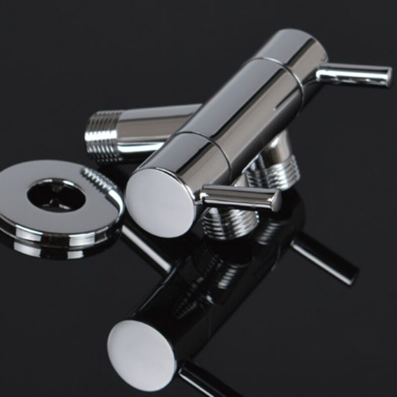 Toilet &amp; Bidet &amp; Washing Machine Shut-off Valve 1/2" Single Cooling Connector Copper Alloy Multi-connection Angle Valve