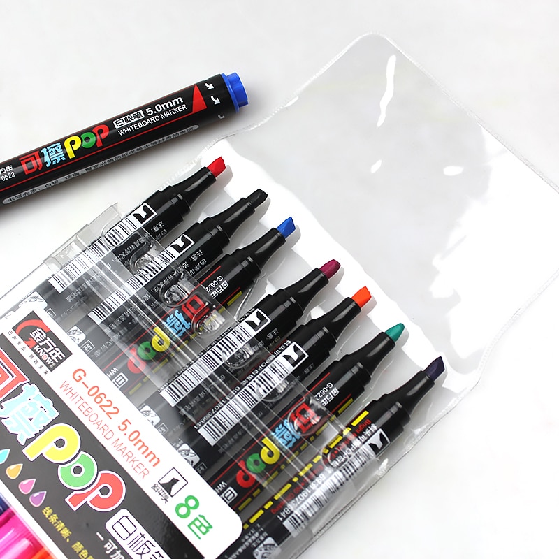 KNOW POP Art Marker 8 Colors/Set 5 mm Repeated Filling Ink Marker Set Best For Manga Poster Advertising Supplies