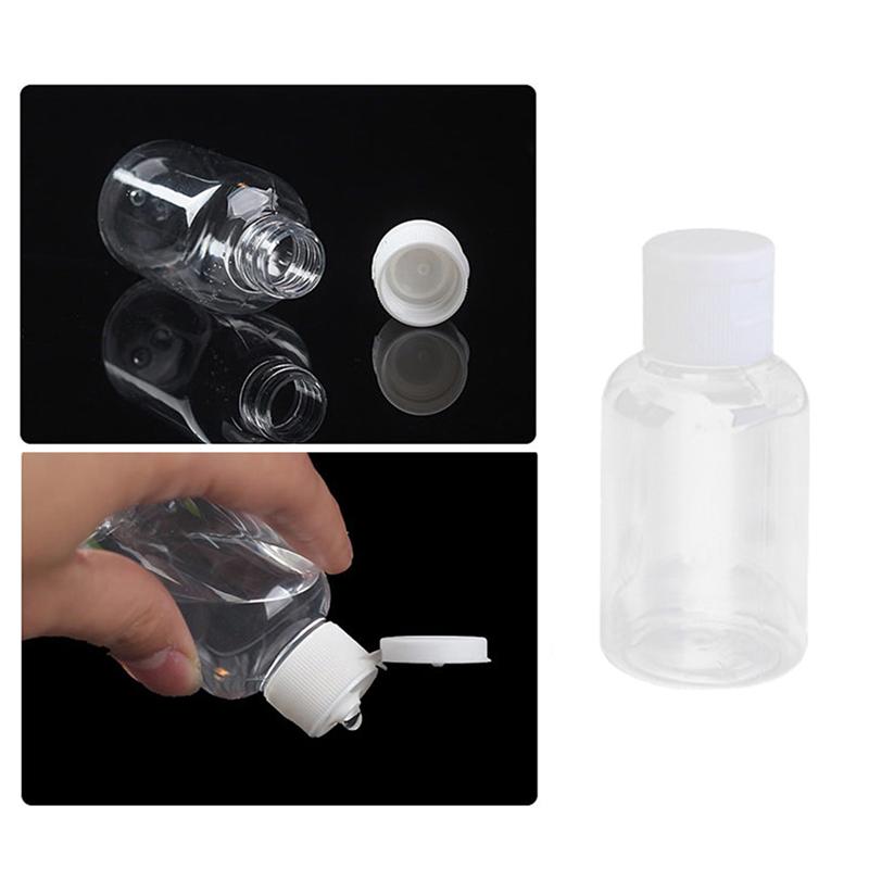 15/12/10/6Pcs 50ml Empty Plastic Sample Bottle Container Jar Pot Vial Flip Lid Perfect for Emollient Water Shower Gel Emulsion