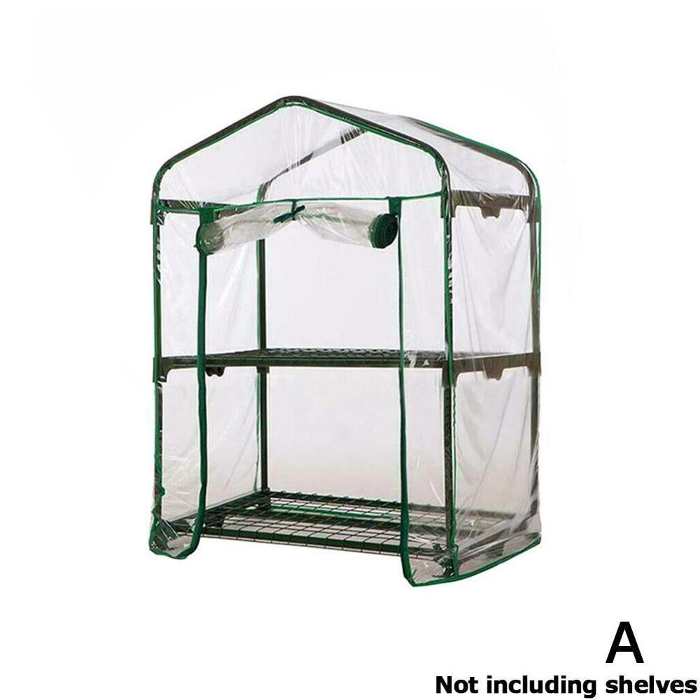 Warm Garden Greenhouse PVC Plant Cover Clear PVC Warm Plant Iron Mini Greenhouse Household Stand) Garden (without Tier Cove V4U3: 69x49x92cm