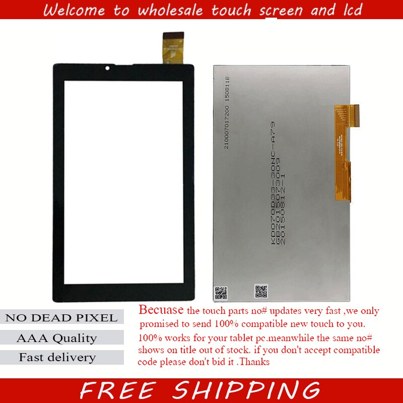 lcd-scherm touchscreen digitizer Glas Sensor vervanging 7 "inch voor Digma Plane 7.7 3G PS7007EG Tablet Gratis Ship