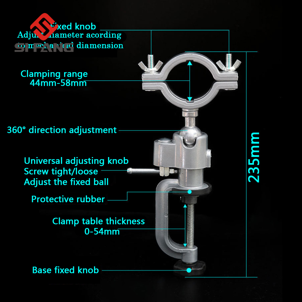 Multifunctional 360 Degree Rotating Table Vise Aluminium Alloy Swivel Bench Vise Clamp For Electric Drill Stand
