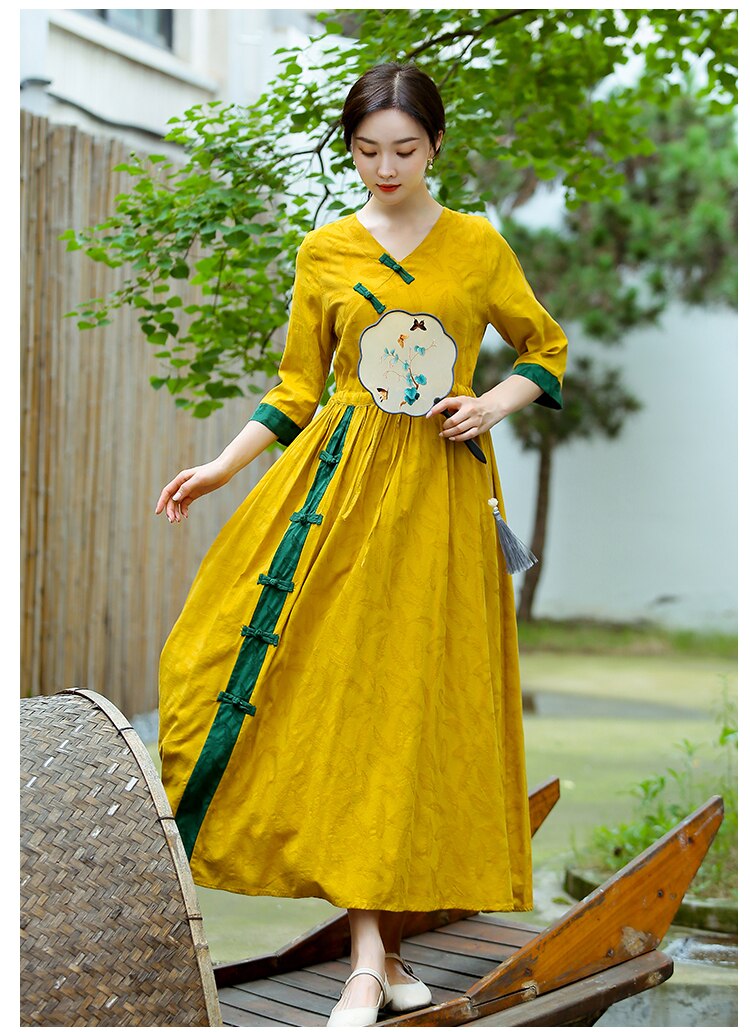 2022 chinesischen kleid cheongsam qipao moderne leinen cheongsam kleid kleid traditionellen qipao kleid orientalischen cheongsam kleid