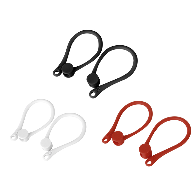 Mini ganchos de auriculares inalámbricos Bluetooth anticaída, soporte Protector de auriculares, gancho de oreja antipérdida deportivo para Airpods 1 2 Air Pods: M / Narranja oscuro