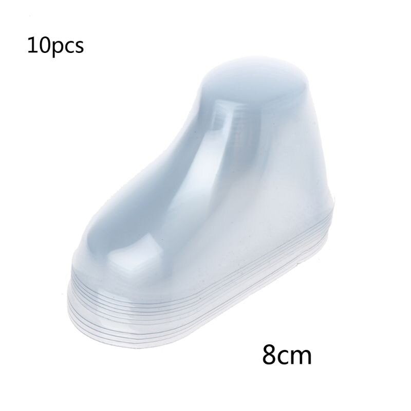 10Pcs Clear Plastic Baby Voeten Display Babyslofjes Schoenen Sokken Showcase Voeten Display Half Laarzen Schoenen Transparante Pvc: 8cm