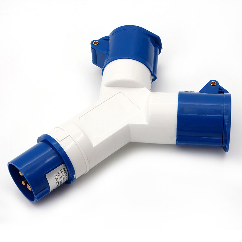 3 Way 16 AMP 16A Splitter Plug Socket 3 Pin Electrical Connector Waterproof Plug for Industrial