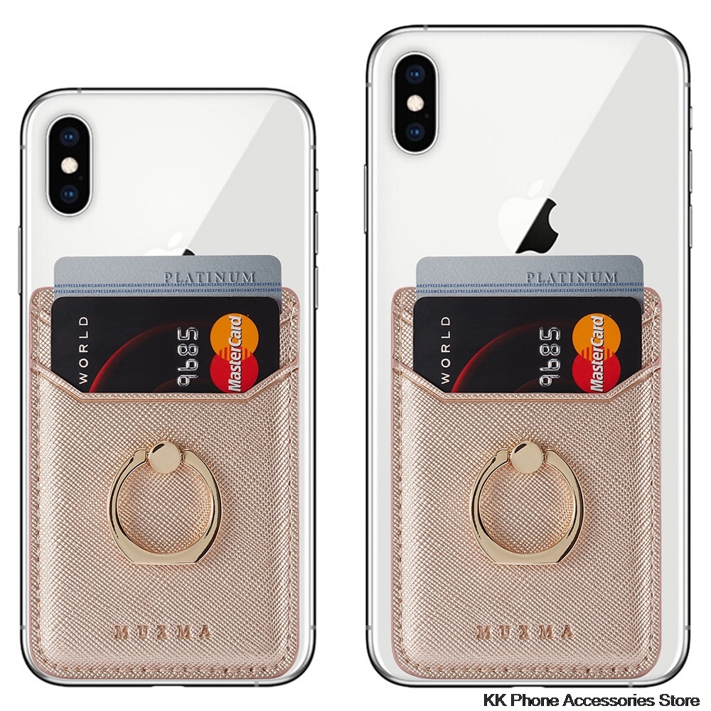 Lijm Terug Stand Sticker Voor Samsung Note 10 A50 A70 S10 Plus Portemonnee Portemonnee Kaarthouder Vinger Ring Voor Iphone X Xr 11 Pro Max