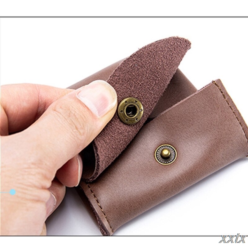 Pu læder møntpung ørepropper øretelefonholder pose til kvinder mænd lille pung skift pung organizer