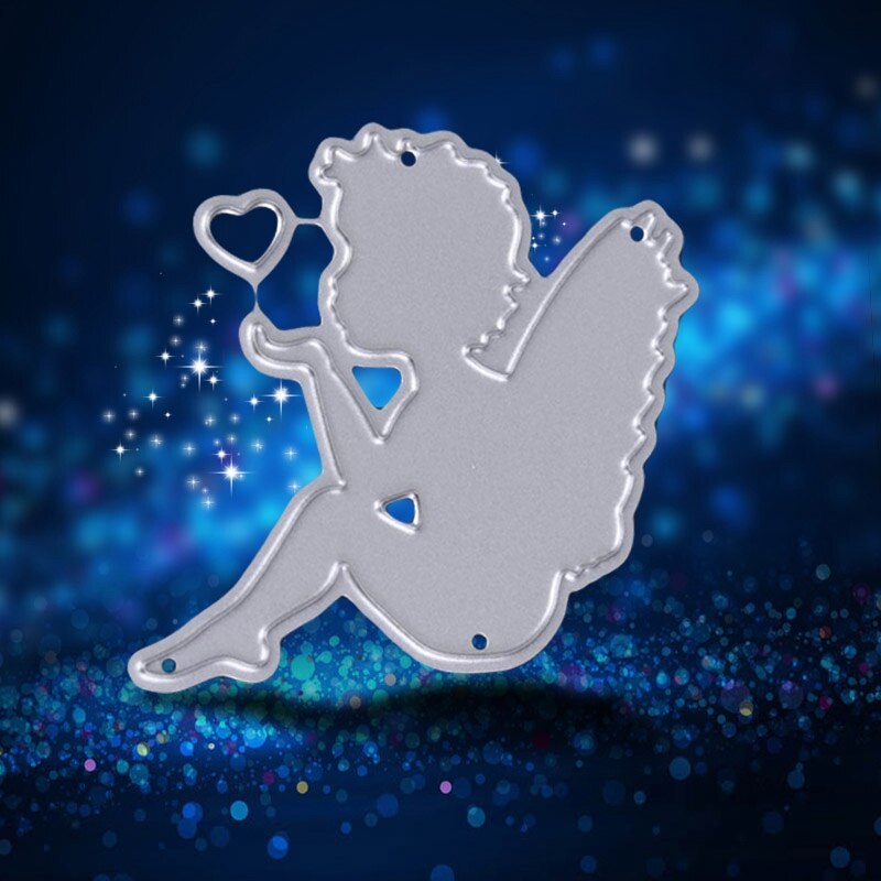 Small Angel Cutting Dies Carbon Steel DIY Scrapbooking Die Cuts Wedding Cards Photo Album Decoration Metal Craft Dies