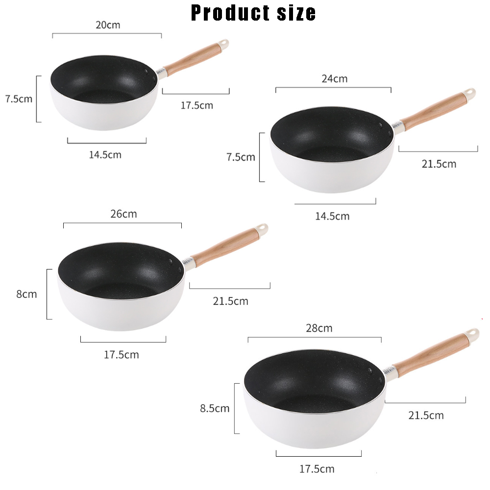 Non-stick Wok Koekenpan Verdiepen Ei Steak Koekenpan 28 Cm Thuis Inductie Fornuis Gasfornuis Steelpan Kookpot keuken Kookgerei