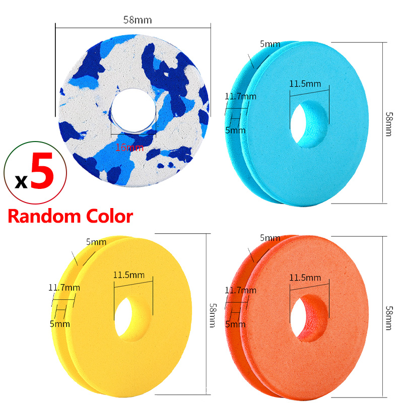 Carretes de espuma EVA para aparejos de pesca, líder de línea, tablero de bobinado de pesca colorido, herramienta de aparejos de almacenamiento de línea de anzuelo de pesca, 5/10 Uds.: Morado