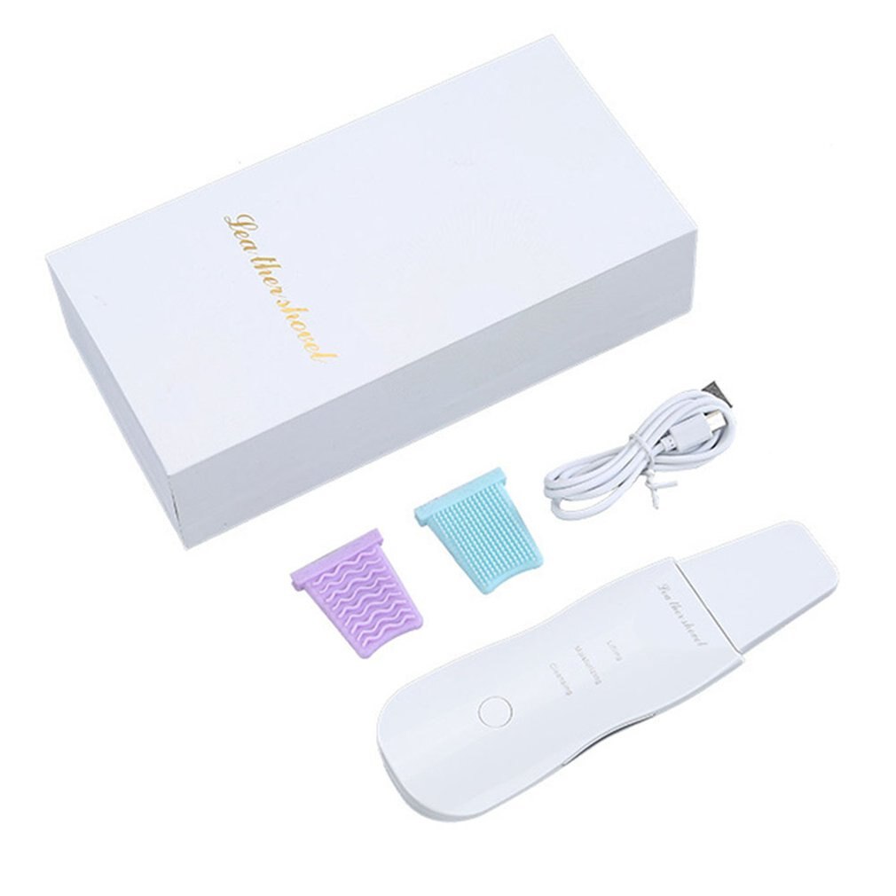 Usb Ultrasonic Face Skin Cleaner Device Blackhead Removal Device Shovel Machine Face Exfoliator Deeply Clean The Face Skin