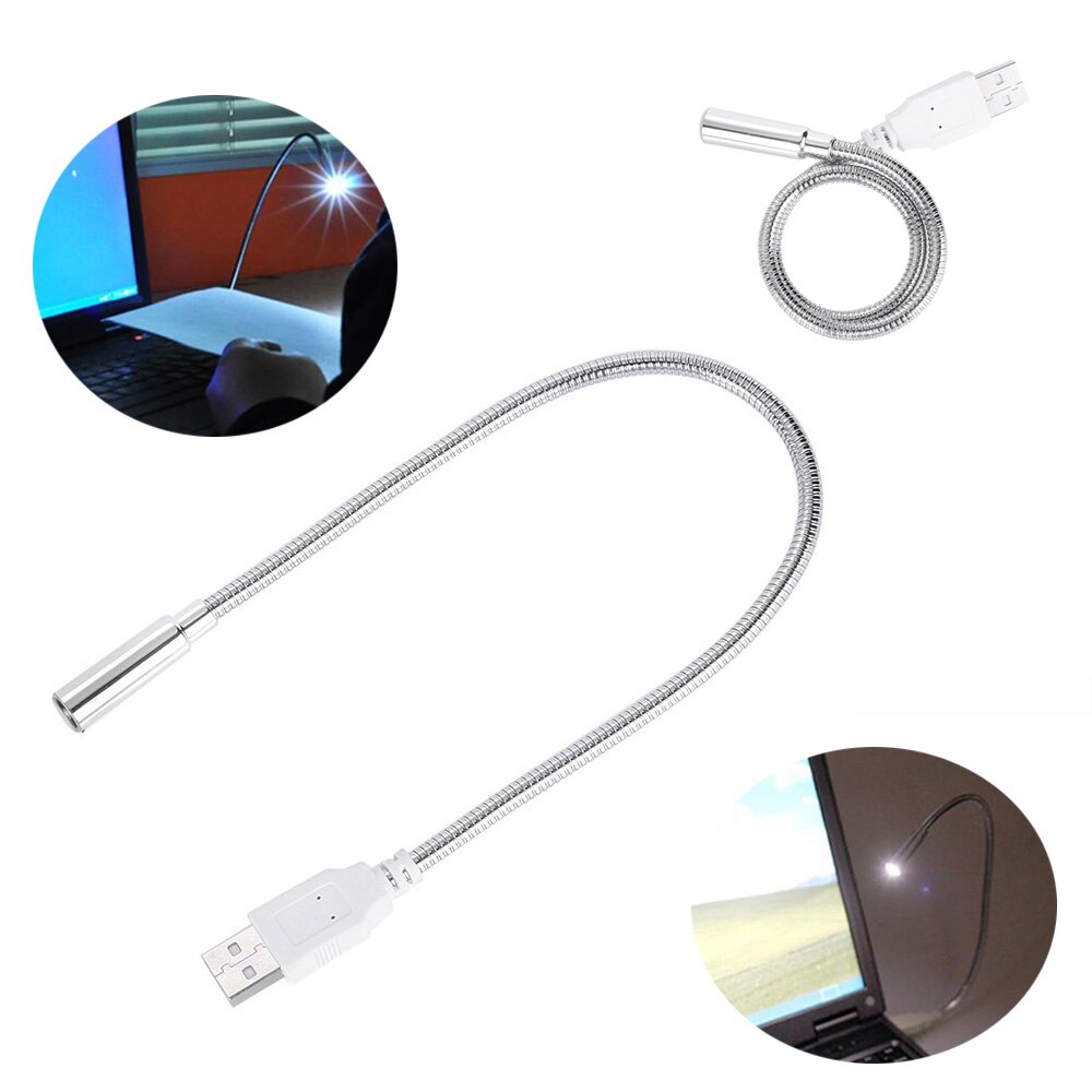 1Pcs Mini Portable USB Light Flexible Computer Reading Lamp Desktop Protect Eyes Keyboard Light Emergency Night Light