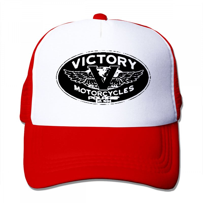 Victory Motorcycles Polaris Baseball cap men women Trucker Hats adjustable cap: 3-Red