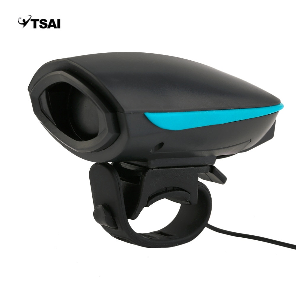 TSAI 140 db Bicycle Bell Waterproof Cycling Electric Horn Safety Bike Alarm Bell Sound Handlebar Ring Strong Loud Cycle Speaker