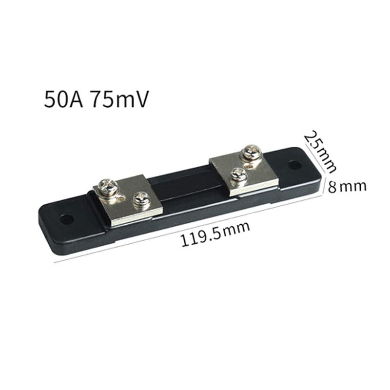 FL-2 DC Current Shunt 10/15/20/30/50A 75mV Shunt Resistor for DC Current Meter Ammeter: 50 A