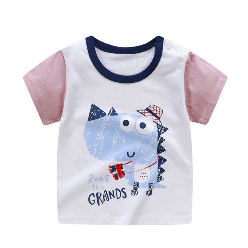 Nette Kinder Baby Jungen Mädchen Cartoon Print T-shirt Tops Bluse Kurzarm Casual Tee Shirts 0-2Y Schöne Neugeborenen Baby Kleidung: D / 24M