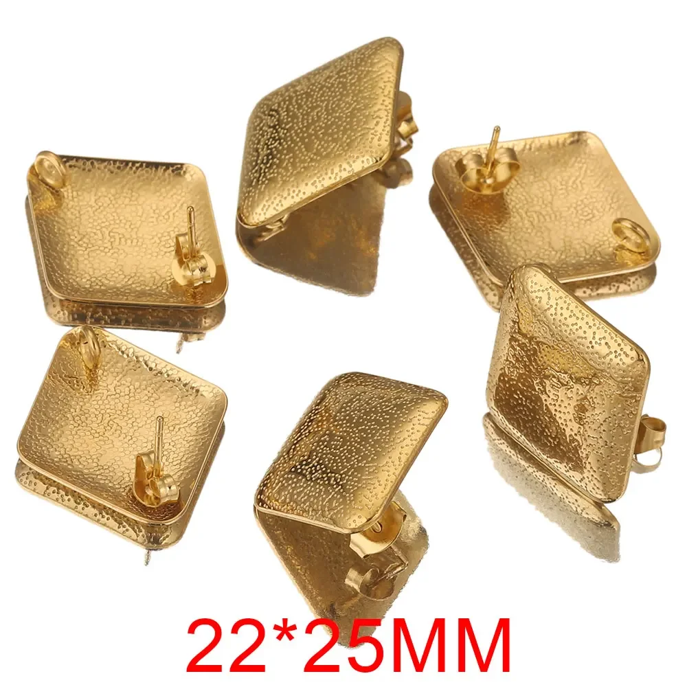 10 stks Rvs Ster Ovaal Hart Oorbel Basis Connector voor Oorbellen Post Terug voor DIY Sieraden Maken Benodigdheden: green