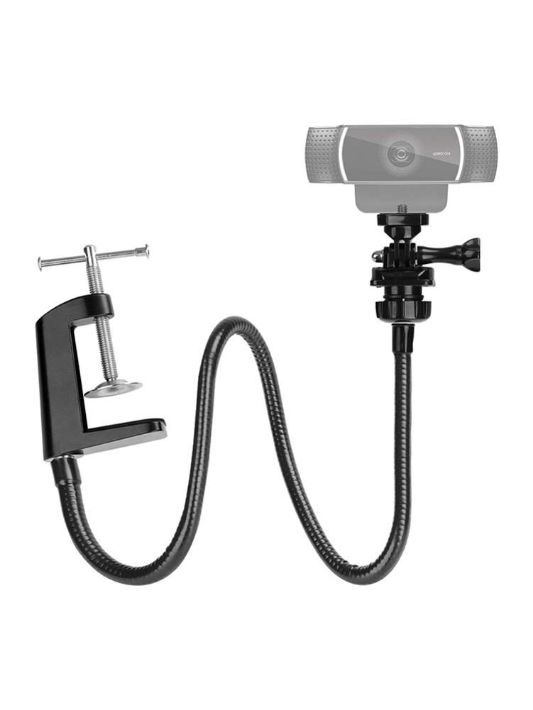 Webcam Stand Verbesserte Durable Schreibtisch Kiefer Kamera Clamp Halterung mit Flexible Schwanenhals für Logitech Webcam