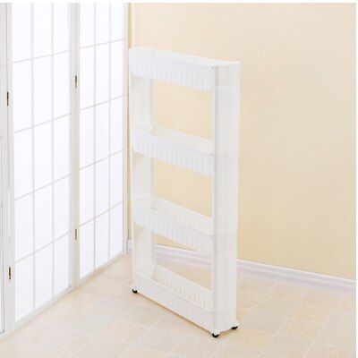 028-029 Crevice Rack Kitchen Toilet Bathroom Refrigerator Gap Storage Rack Movable Room Seam Finishing Rack Floor Narrow: Yellow