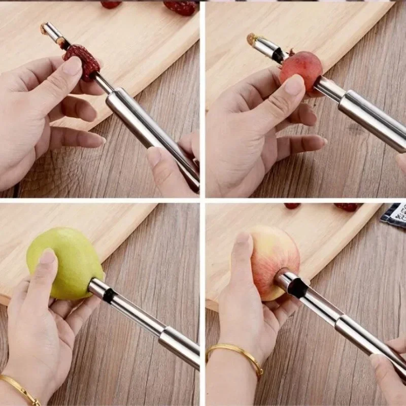 Roestvrijstalen fruitboor Appelzaadverwijderaar Thuis Groentegereedschap voor rode dadels Peer Meidoorn Coole gadgets Keukenaccessoires