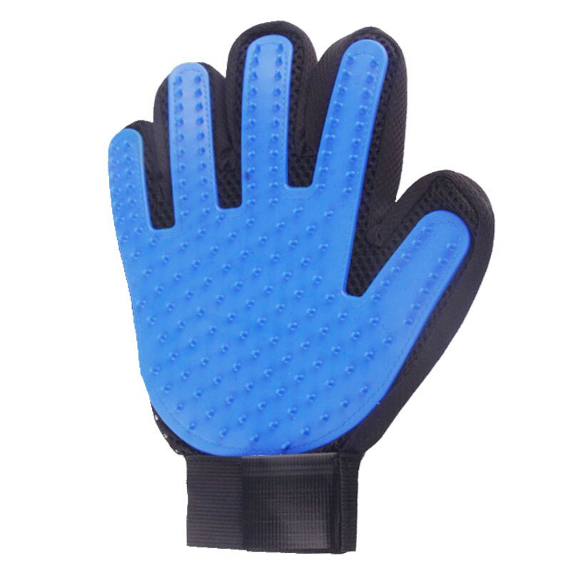 Silikon Hund Hundesalon Handschuh Katzen Pinsel Kamm Deshedding Haar Handschuhe Hunde Schlecht Reinigung Liefert Ebene Kämme: Blau Rechts Hand