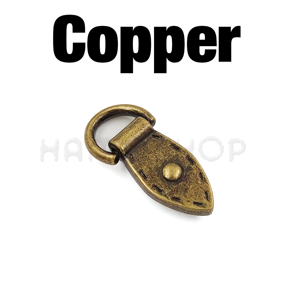 2 Stuks Metalen Bladvorm D-Ring Connector Anker Gespen Met Schroeven Hanger Haken Tassen Riemen Riem Leer ambachtelijke Diy Accessoires: 4# / Antique Copper