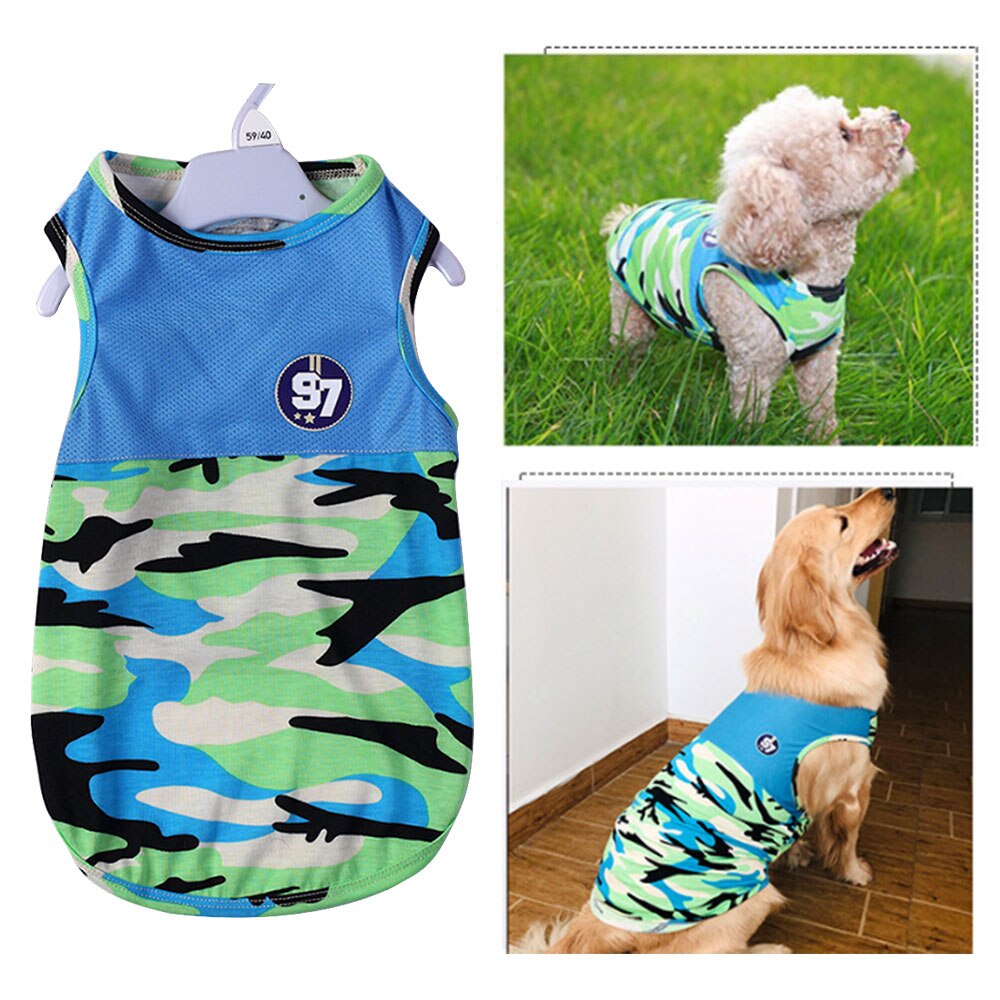 T-shirt Zachte Puppy Honden Kleding Leuke Hond Kleding Camouflage Kleding Zomer Shirt Casual Vesten Voor Kleine Dierbenodigdheden
