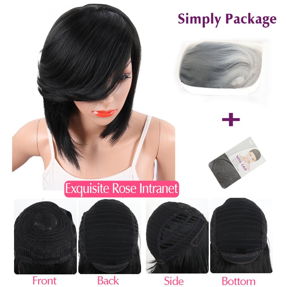 Deyngs-pelucas sintéticas de Bob corto con flequillo para Mujeres Afro Americanas, corte Pixie, pelo Natural, cortes de pelo, Kanekalon: TB / gris oscuro